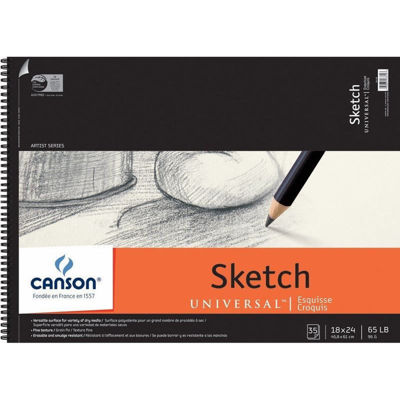 Canson Universal Sketch Paper Pad 18x24": 35 Sheets