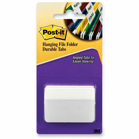 Post-it Tabs, 2-Inch Angled Solid, White, 50-Tabs/Pack