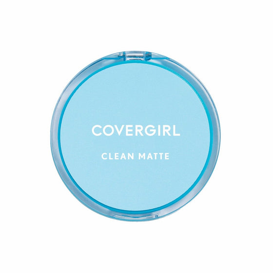 COVERGIRL Clean Matte Pressed Powder, 1 Container (0.35 oz), Classic Ivory Warm Tone, Oil Control Face Powder, Fragrance Free (packaging may vary)