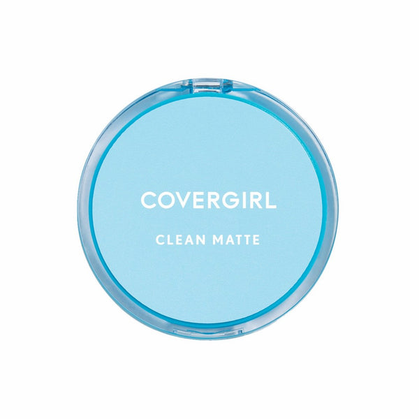 COVERGIRL Clean Matte Pressed Powder, 1 Container (0.35 oz), Classic Ivory Warm Tone, Oil Control Face Powder, Fragrance Free (packaging may vary)