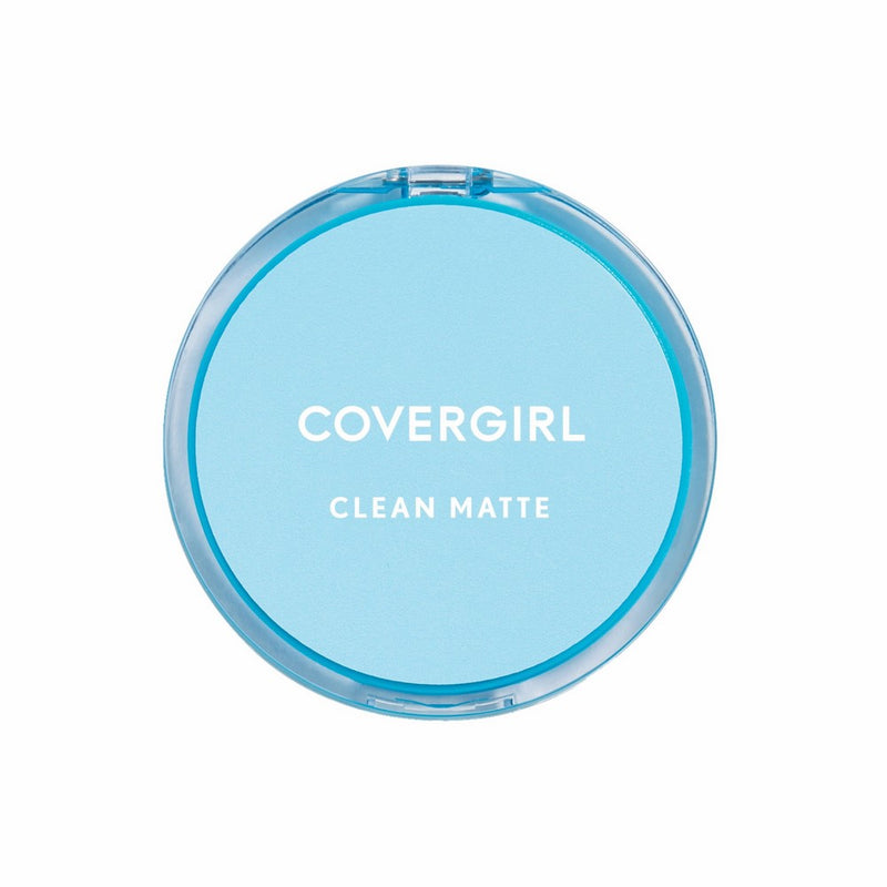 COVERGIRL Clean Matte Pressed Powder, 1 Container (0.35 oz), Classic Ivory Warm Tone, Oil Control Face Powder, Fragrance Free (packaging may vary)