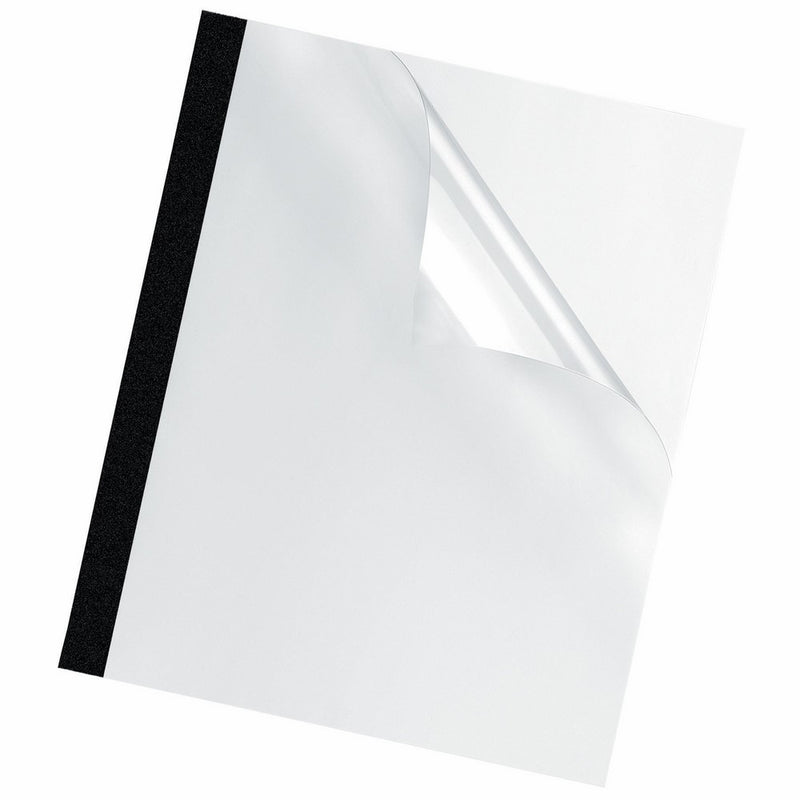 Fellowes Thermal Binding Presentation Covers, Letter, 1/8 Inch, 30 Sheets, Black, 10 Pack (5222701)