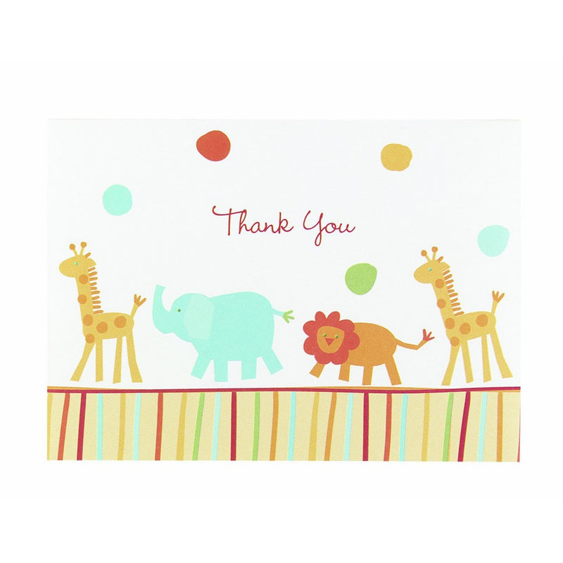 Hortense B. Hewitt Jungle Animals Thank You Cards, Set of 25