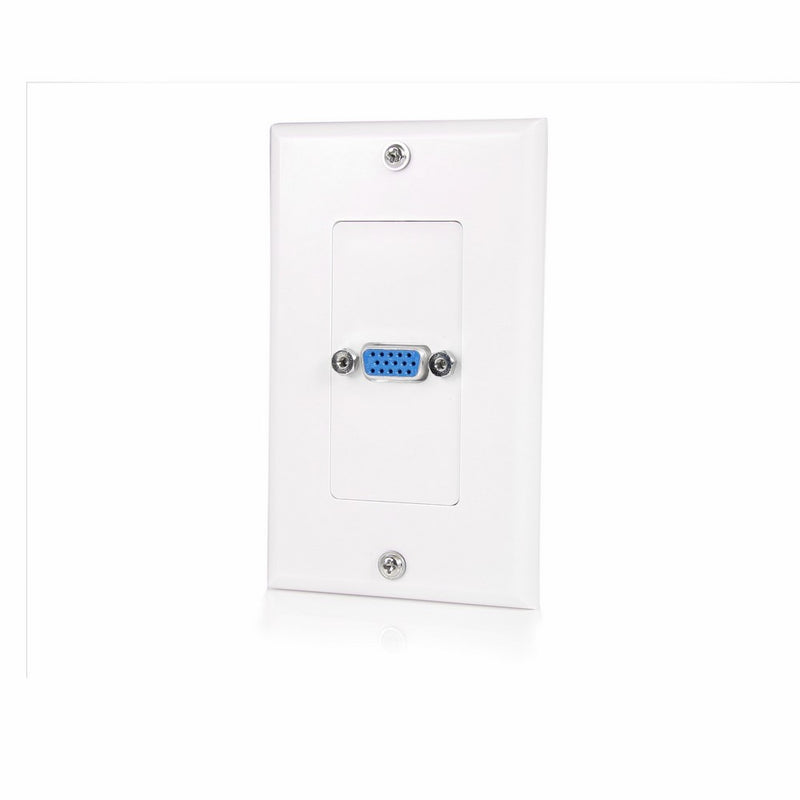 StarTech.com VGAPLATE Single Outlet 15-Pin Female VGA Wall Plate - White