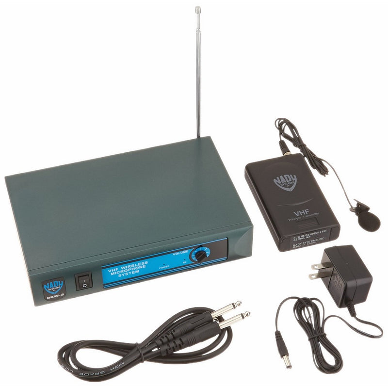 Nady DKW-3 LT/O/D VHF Single Receiver Lavaliere Microphone System