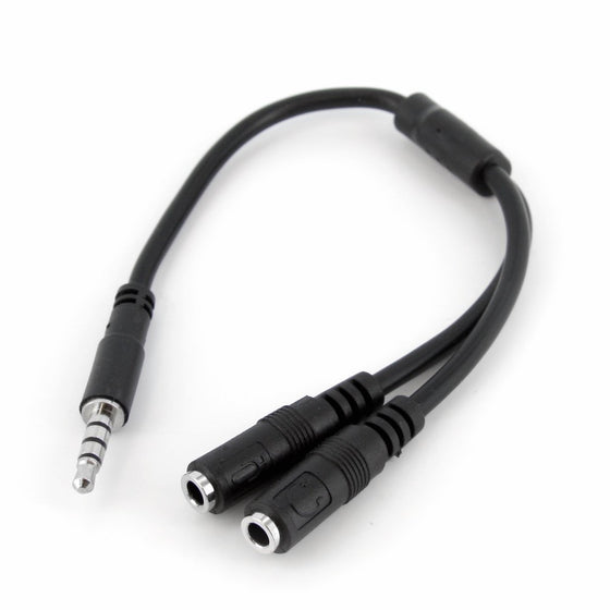 StarTech.com Headset adapter for headsets with separate headphone/microphone plugs - 3.5mm 4 position to 2 x 3 position 3.5mm M/F