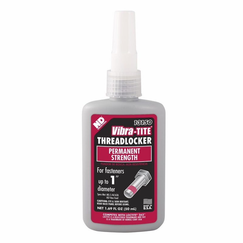 Vibra-TITE 131 Permanent Strength Anaerobic Threadlocker, 50 ml Bottle, Red