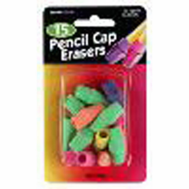 A&W Eraser Pencil Cap, 15-Count