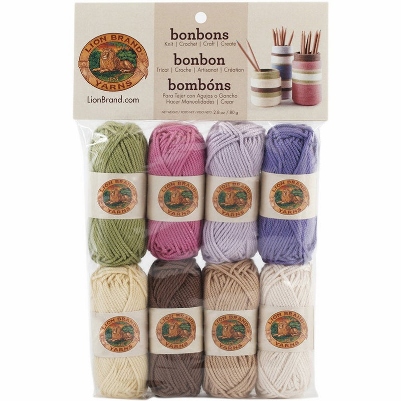 Lion Brand Yarn 601-640 Bonbons Yarn, Nature