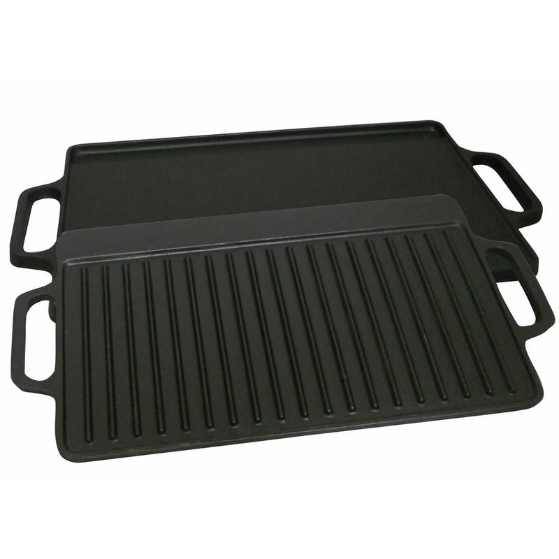 King Kooker CI21GS Pre-seasoned Cast Iron 2 Sided Griddle, 15.75-Inch