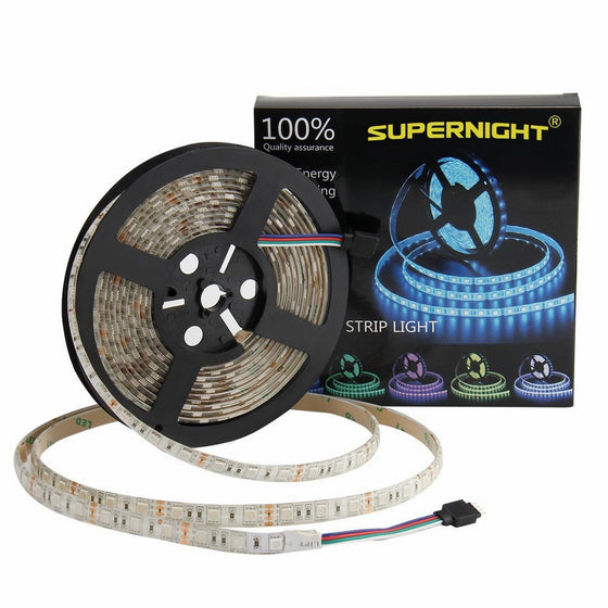 SUPERNIGHT (TM) 16.4FT 5M SMD 5050 Waterproof 300LEDs RGB Color Changing Flexible LED Strip Light