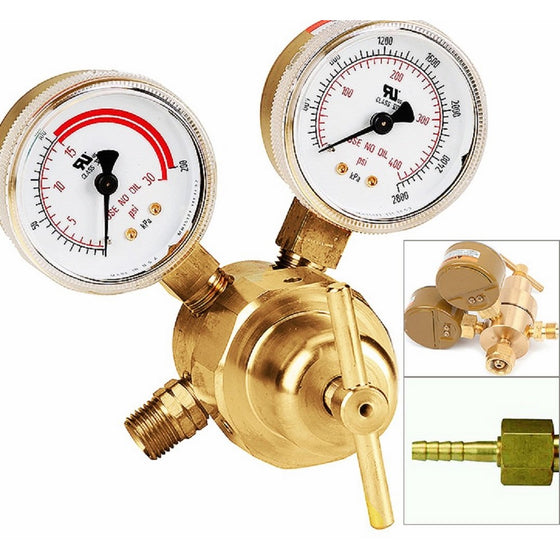 Victor Type Rear Mount Acetylene Gas Welding Welder Regulator Pressure Gauge