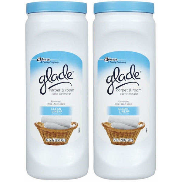 Glade Carpet & Room Deodorizer - Clean Linen, 32 Ounce (Pack of 2)