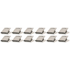 Uxcell a14022600ux0270 Spring Loaded Refrigerator Whiteboard Wall Magnetic Memo Note Clip (Pack of 12)