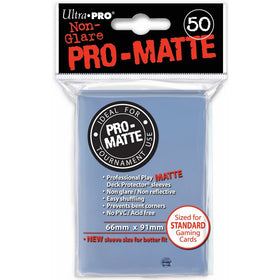 50 Ultra Pro CLEAR PRO-MATTE Deck Protectors Sleeves Standard Size