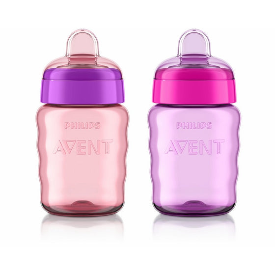 Philips Avent My Easy Sippy Cup, 9 Ounce, Pink/Purple, Stage 2 (colors may vary)