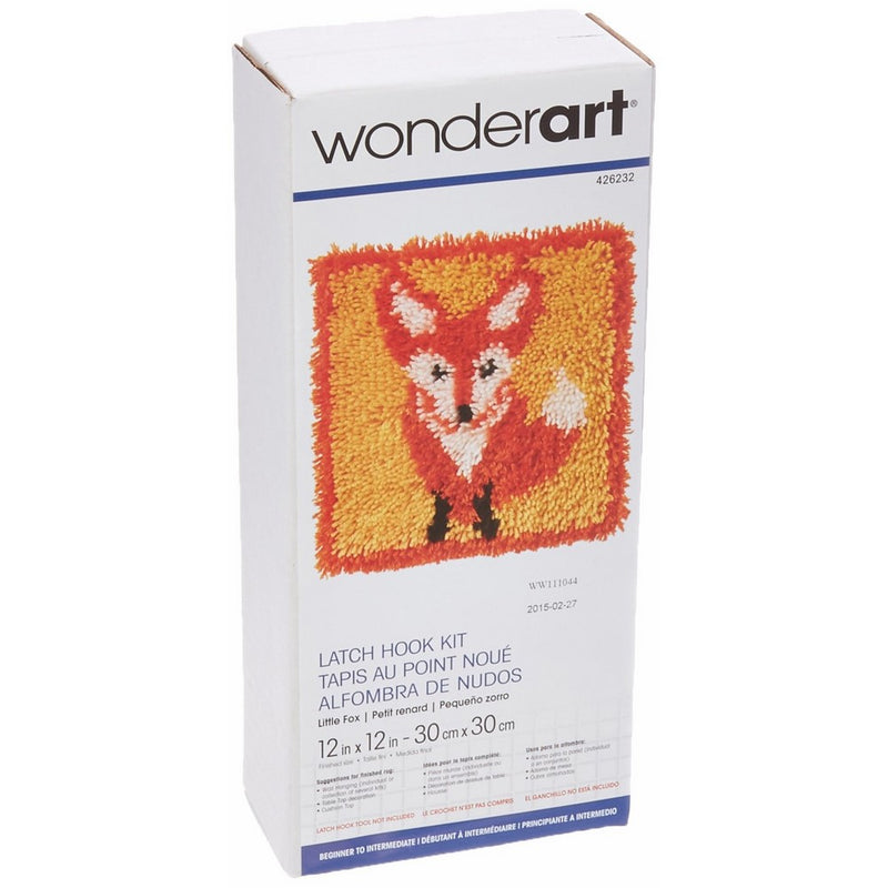 Spinrite Wonderart Latch Hook Kit, 12" by 12", Little Fox