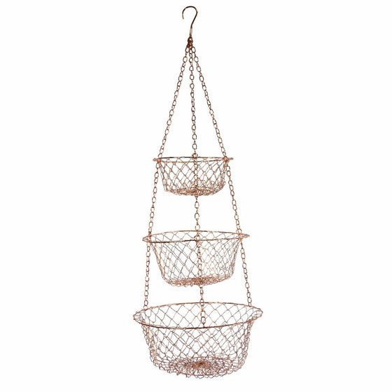 Fox Run 5211 Hanging Wire Baskets, Copper