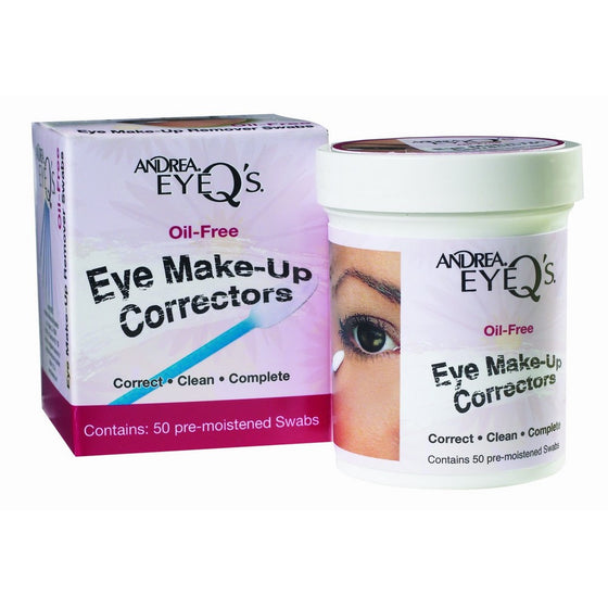 Andrea Eyeq's Oil-free Eye Make-up Correctors Pre-moistened Swabs, 50 Count