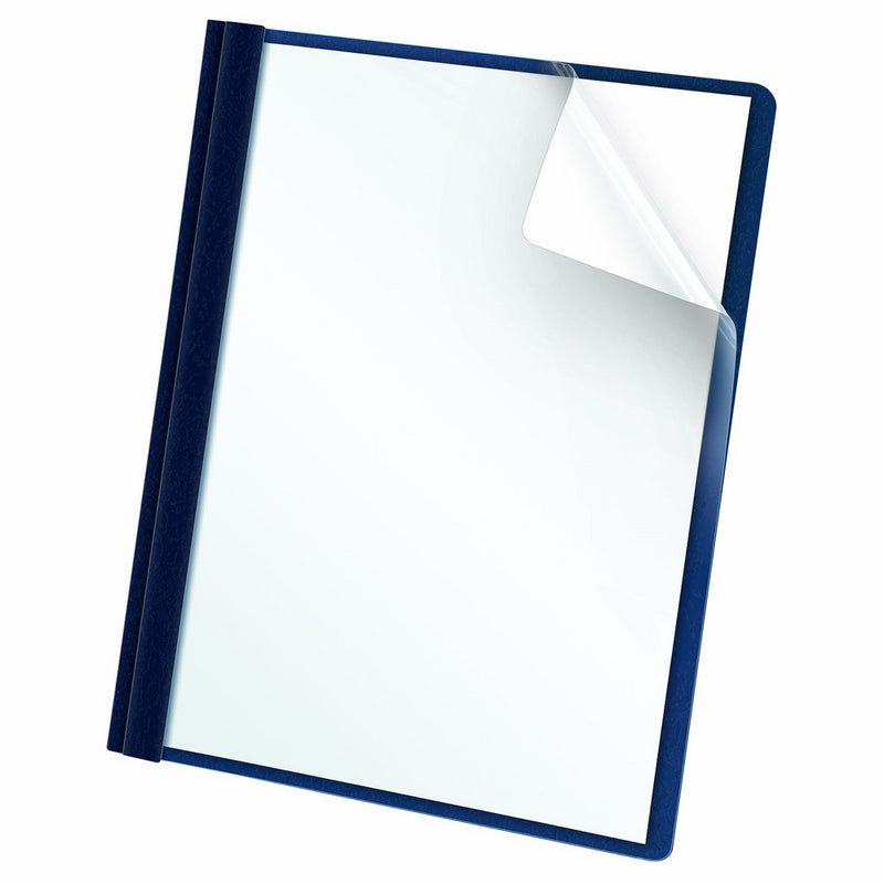 Oxford 55838EEClear Front Report Covers, Letter Size, Dark Blue, 25 per Box (55838)