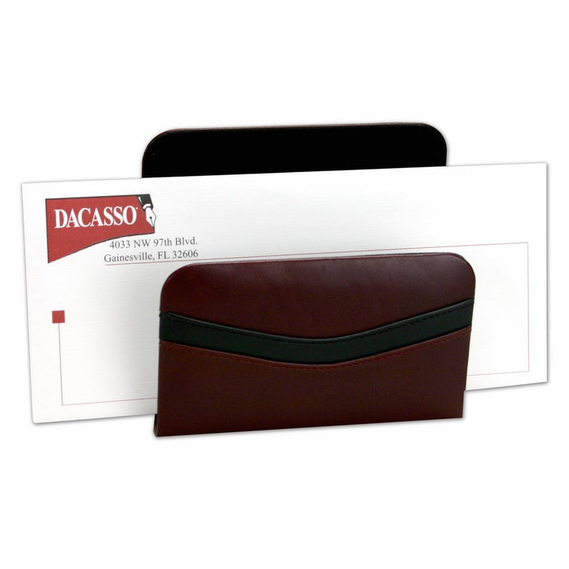 Dacasso Burgundy Leather Letter Holder