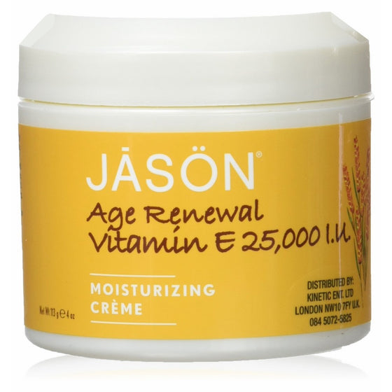 JASON Age Renewal Vitamin E 25,000 IU Moisturizing Crème, 4 oz. (Packaging May Vary)