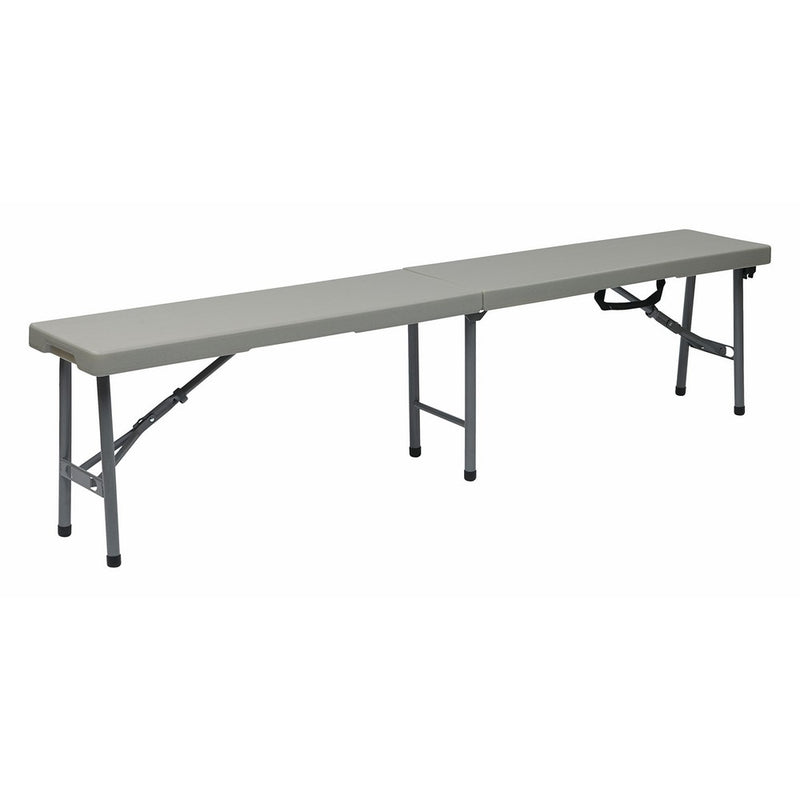 Office Star Resin Multi-Purpose Center Folding Bench, 6-Feet Long