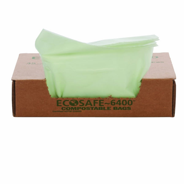 STOUT by Envision E3348E85 EcoSafe-6400 Compostable Bags, 33" x 48", 32 gal capacity, 0.85 mil thickness, Green (Pack of 50)