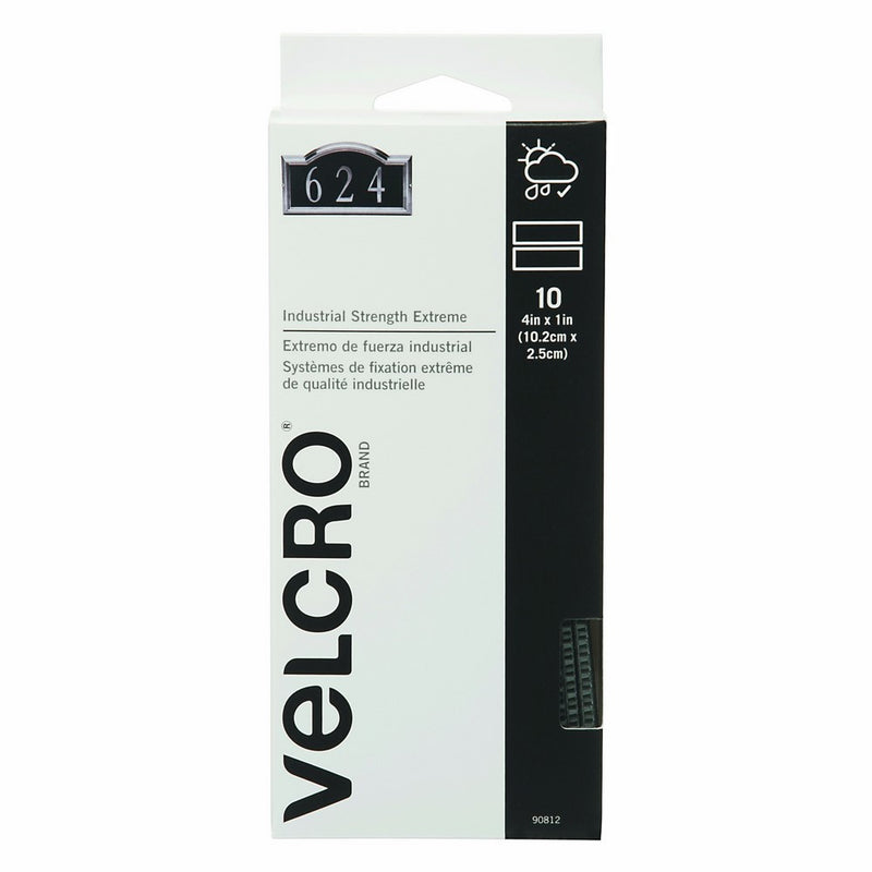 Velcro 90812 VELCRO Brand - Extreme Outdoor - Extreme - 4" x 1" Strips, 10 Sets - Titanium