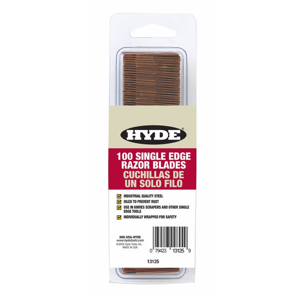 Hyde Tools 13125 Single Edge Razor Blades, 100-Pack