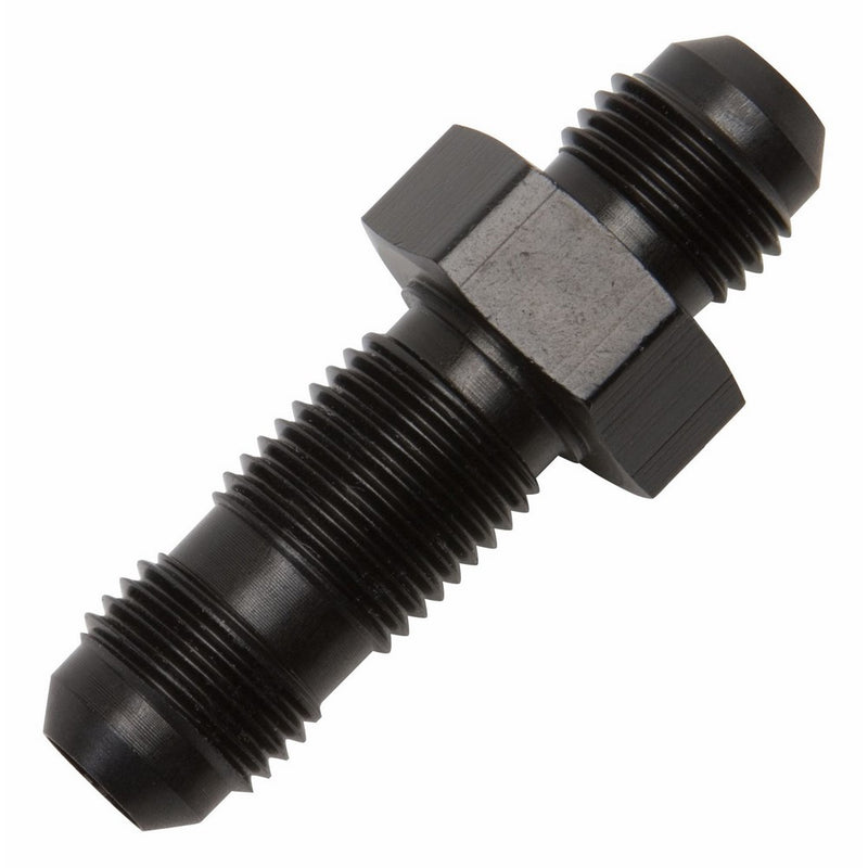 Russell 661183 Black -6 AN Straight Flare Bulkhead