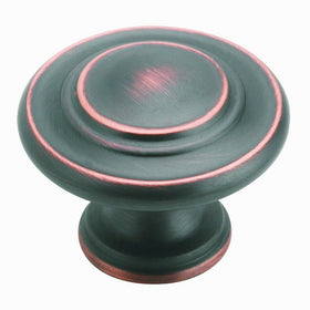 Amerock Inspirations 1-5/16 in (33 mm) Diameter Oil-Rubbed Bronze Cabinet Knob - 10 Pack