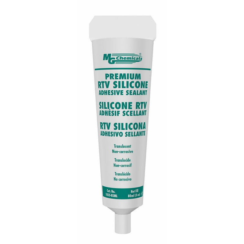 MG Chemicals 1035-80ML Non Corrosive Translucent 1-Part RTV Silicone Adhesive Sealant, 80 ml Tube