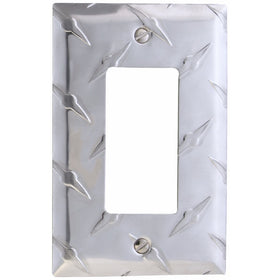 Amerelle 955R Garage, Diamond Cut Cast Aluminum Rocker/GFCI Wallplate, Chrome