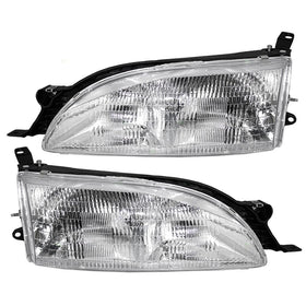 Driver and Passenger Headlights Headlamps Replacement for Toyota 81150-33162 81110-33162