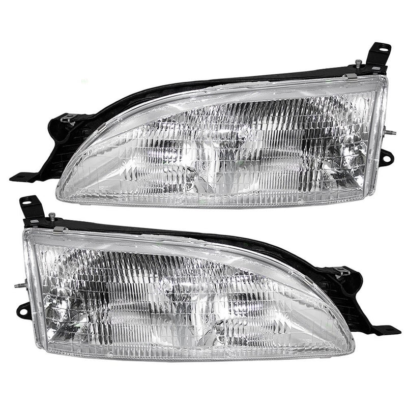 Driver and Passenger Headlights Headlamps Replacement for Toyota 81150-33162 81110-33162