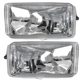 Driver and Passenger Fog Lights Rectangular Lamps Replacement for Chevrolet Pickup Truck SUV 25883245 25883246