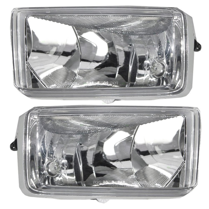 Driver and Passenger Fog Lights Rectangular Lamps Replacement for Chevrolet Pickup Truck SUV 25883245 25883246
