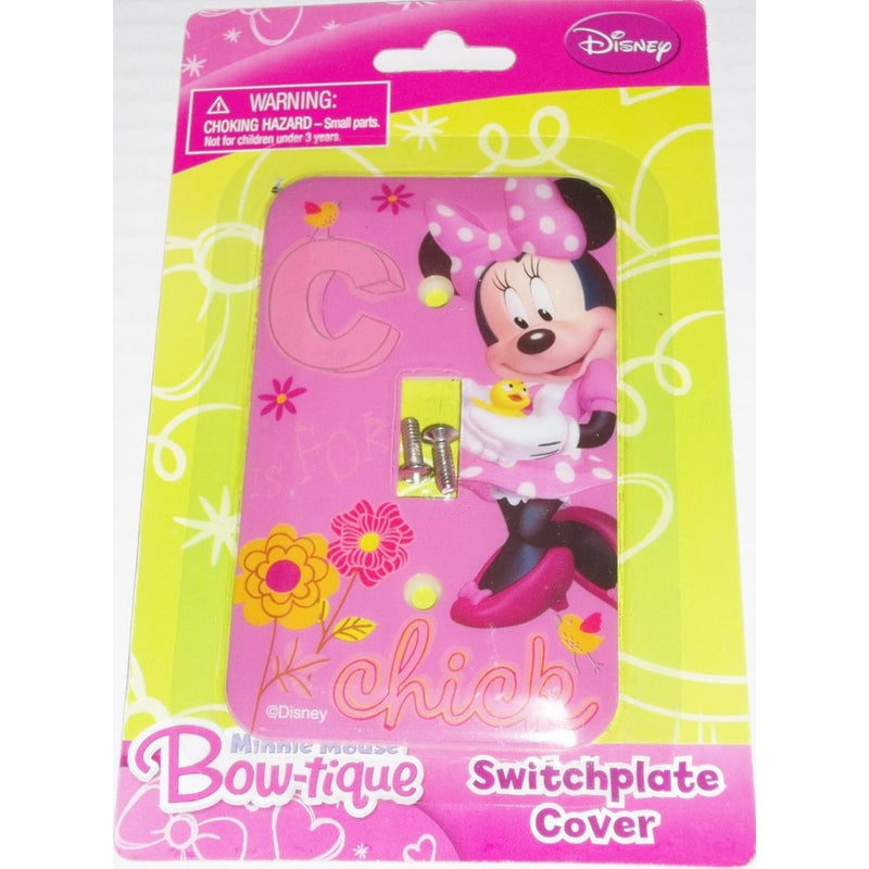 Disney Minnie Mouse Bow-tique Switchplate Cover - Baby Nursery Kids Bedroom Light Switch Wall Decor