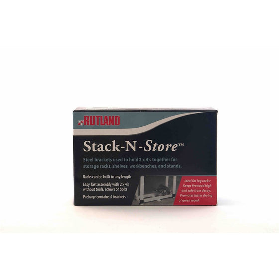 Rutland Stack N Store Corner Brackets for Building Storage Racks, Set of 4