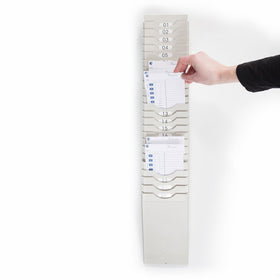 Pyramid 400-X Expanding Time Card Rack, 25 pocket