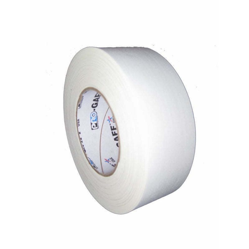 Pro Gaff / Gaffers Tape .5, 1, 2, 3, & 4 Inch Widths X Variable Lengths, 2 Inch, White