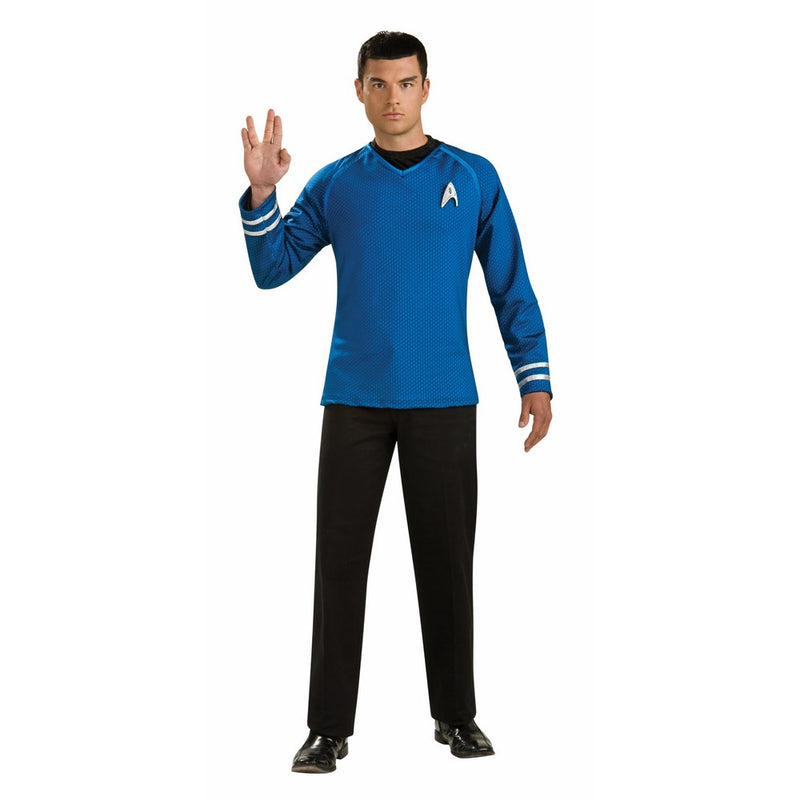 Rubie's Star Trek Into The Darkness Grand Heritage Spock Shirt With Emblem, Blue/Black, X-Large Costume