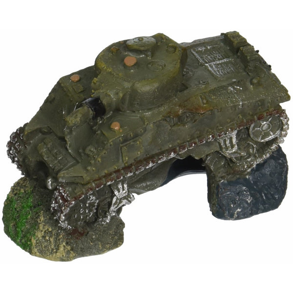 Blue Ribbon PET PRODUCTS 030157015893 Exotic Environments Army Tank with Cave