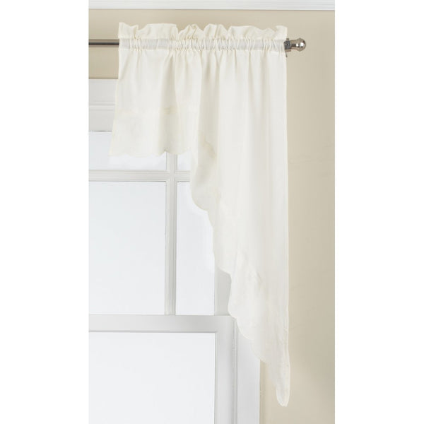 Lorraine Home Fashions Candlewick Tailored Swag, 60 by 38-Inch, Cream