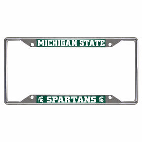 Fanmats 14865 NCAA Michigan State University Spartans Chrome License Plate Frame