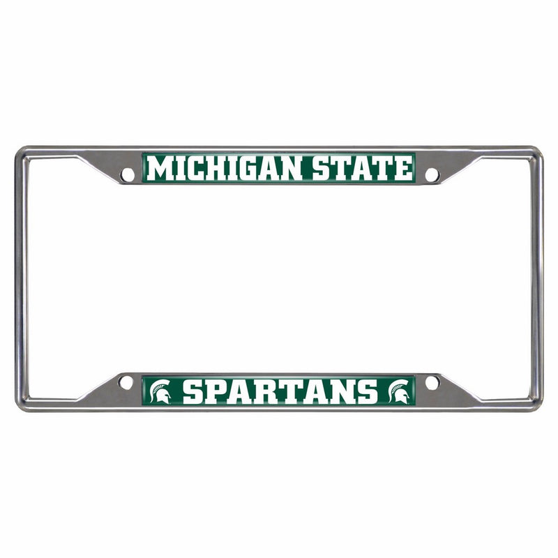 Fanmats 14865 NCAA Michigan State University Spartans Chrome License Plate Frame