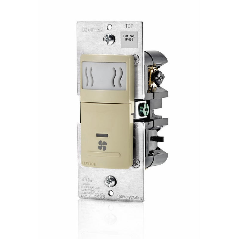 Leviton IPHS5-1LI Humidity Sensor and Fan Control, Single Pole, Ivory