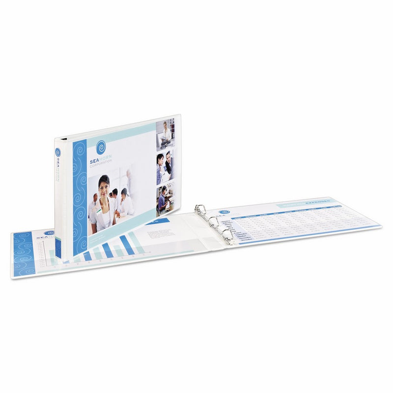 Avery Heavy-Duty View Binder, White with 2-Inch Three Booster Slant Rings, Fits 11 x 17 Inches, 1 Binder, White (72126)