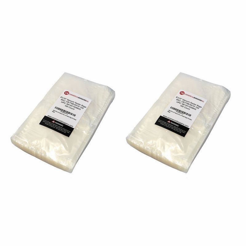 Commercial Bargains 200 CT 6" x 10" Vacuum Food Sealer Freezer Storage Saver Bags Pint
